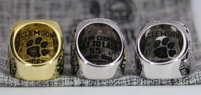 (2018) 3 Ring Set Clemson Tigers College Football National Championship Ring - Premium Series