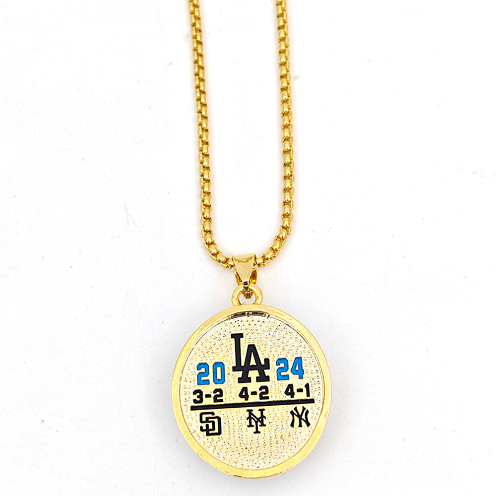 2024 LA Los Angeles Dodgers WS World Series CHAMPIONSHIP Ring Necklace 29