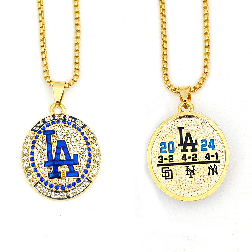 2024 LA Los Angeles Dodgers WS World Series CHAMPIONSHIP Ring Necklace 29