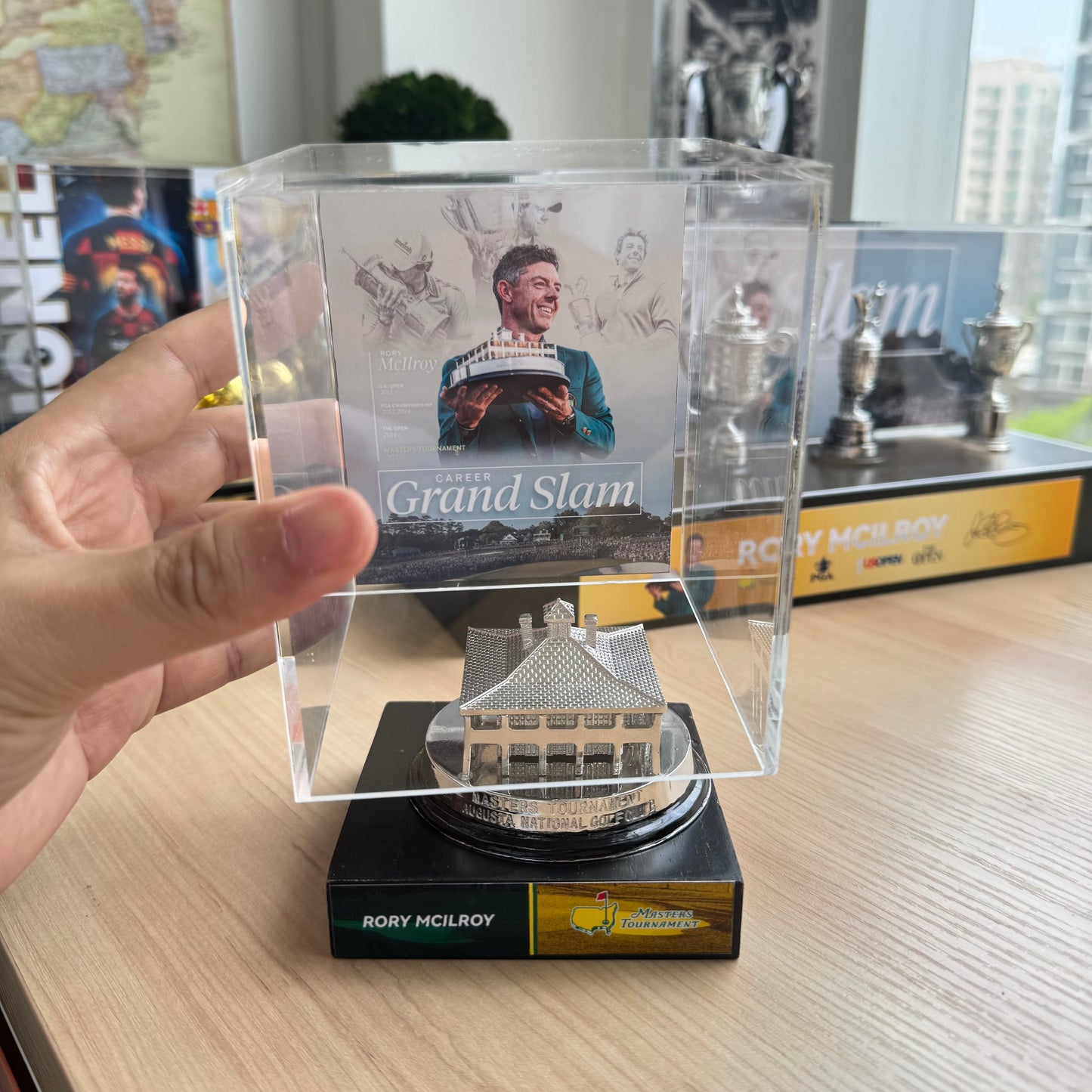 Rory McIlroy Masters Tournament Championship Trophy Display Case