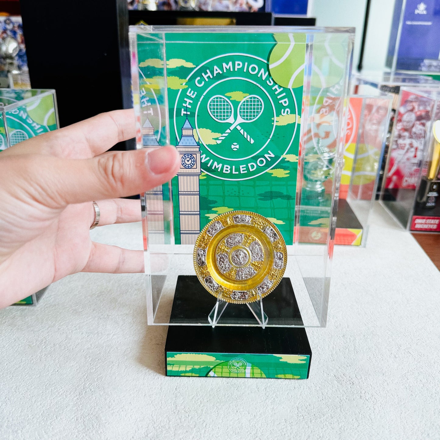 Wimbledon Women's Singles Tennis Trophy Display Case