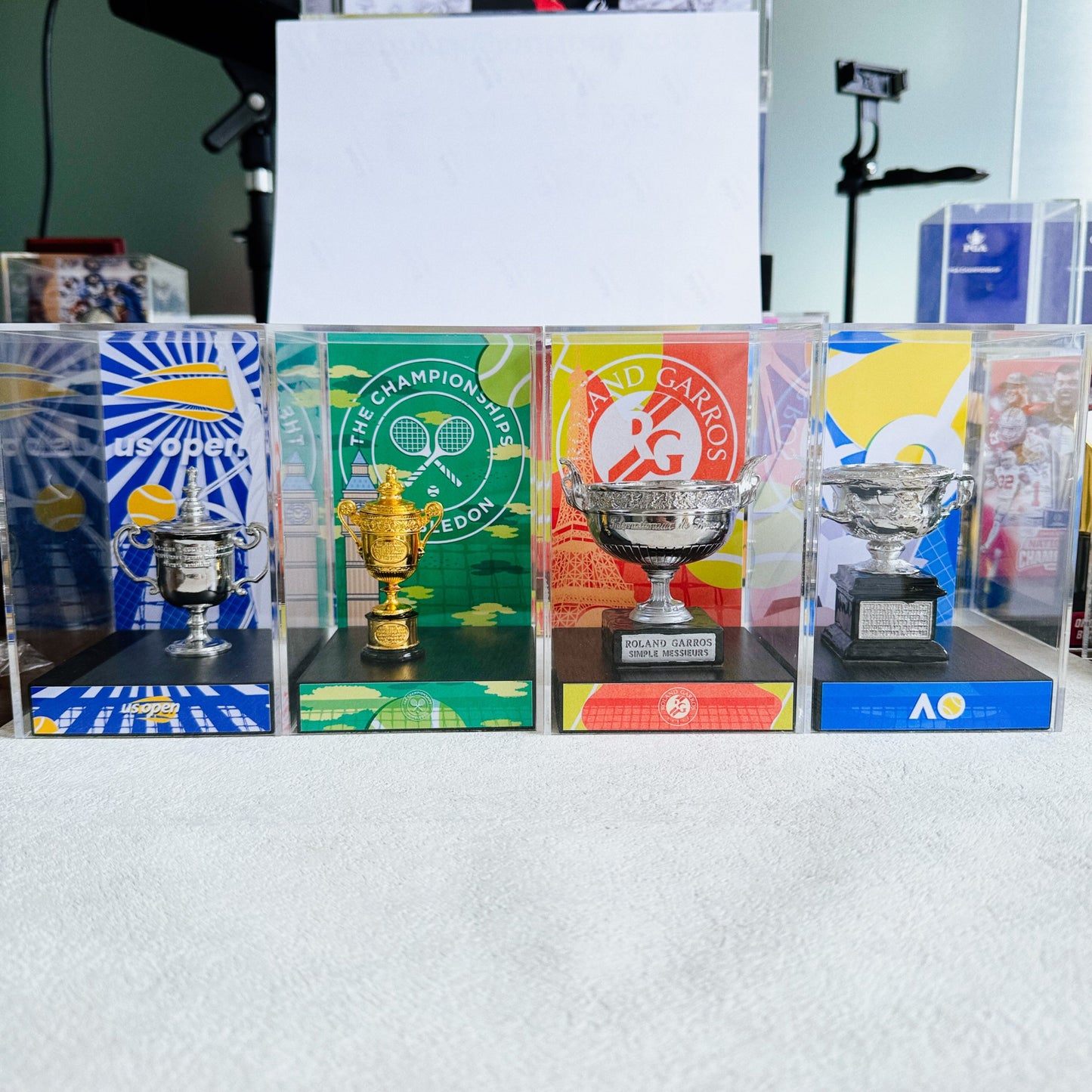 Roland Garros French Open Tennis Men's Champions Trophy Display Case