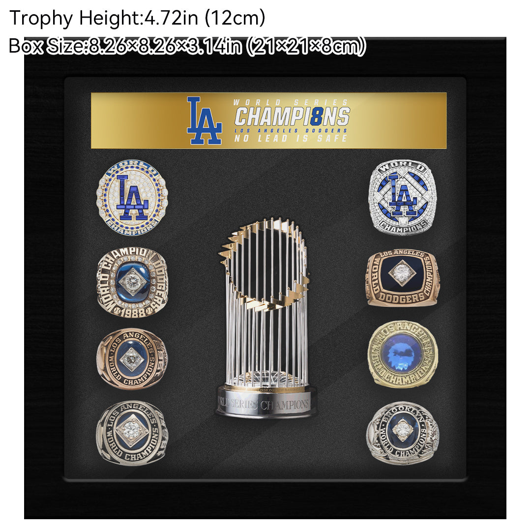 Los Angeles Dodgers MLB Trophy And Ring Box【Trophy and Rings Included】