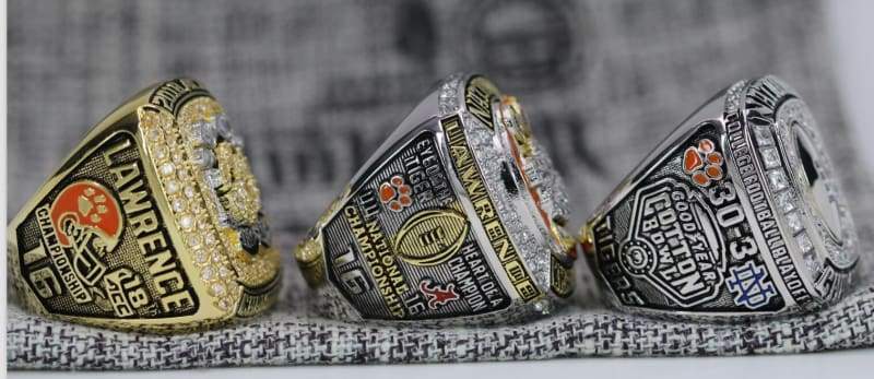 (2018) 3 Ring Set Clemson Tigers College Football National Championship Ring - Premium Series