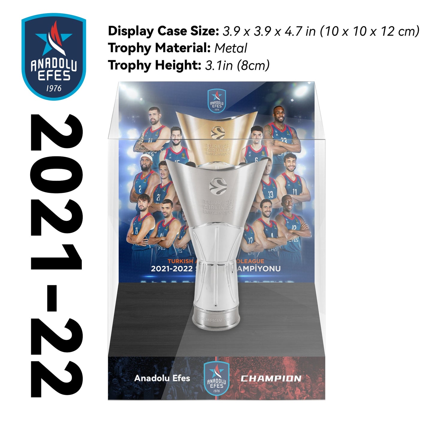 Turkish Airlines EuroLeague Trophy Display Case