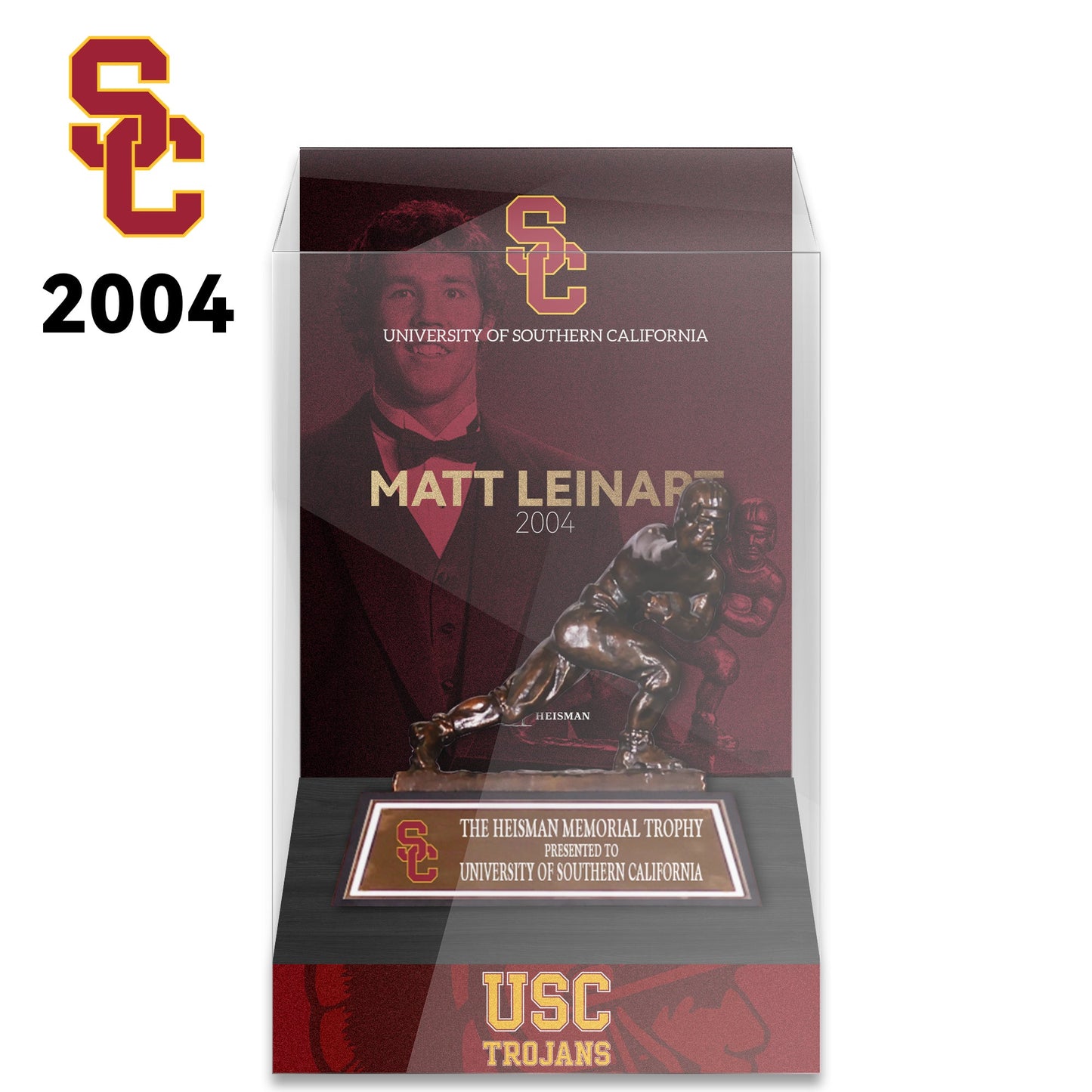 NCAA Heisman All Years 8cm Trophy Display Case