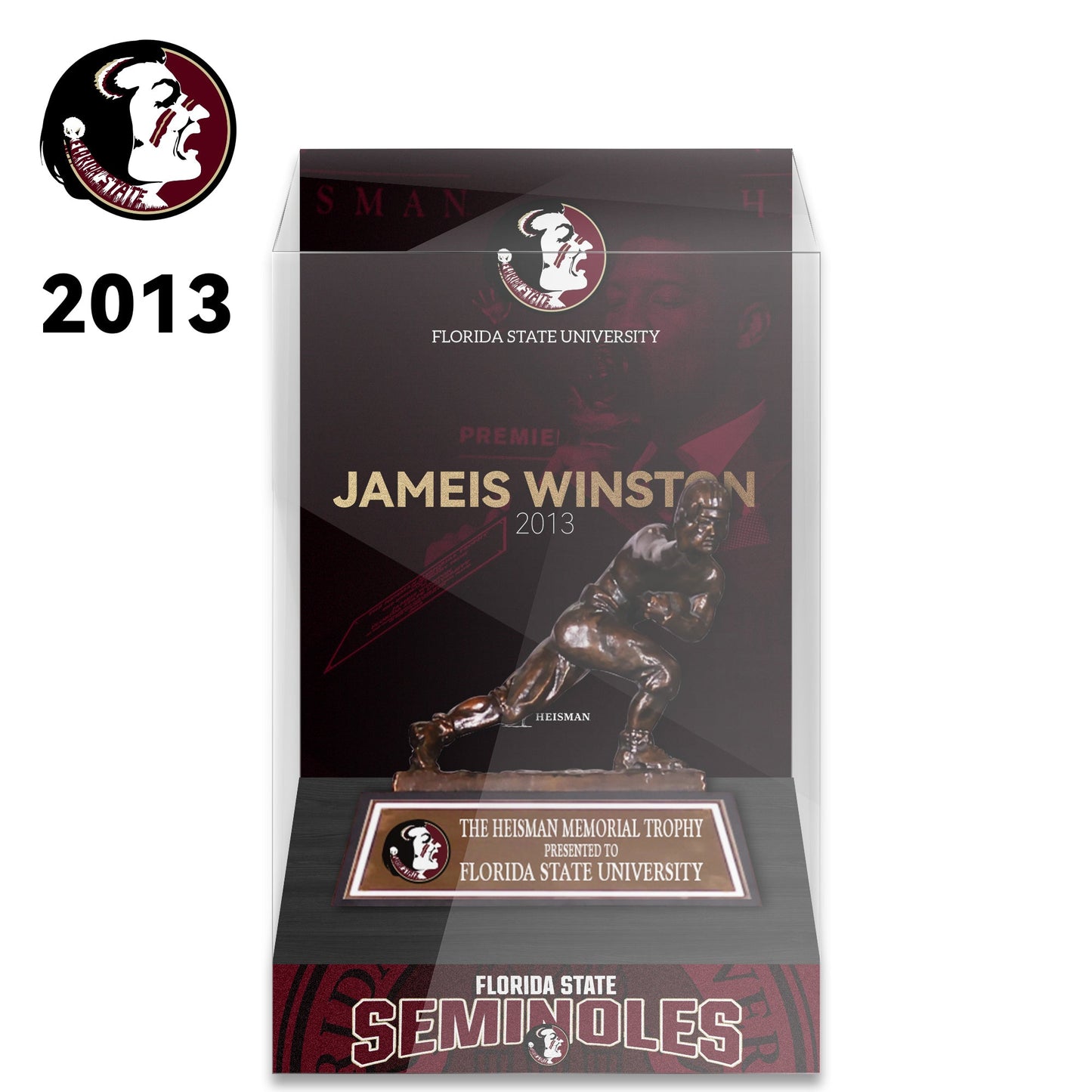 NCAA Heisman All Years 8cm Trophy Display Case
