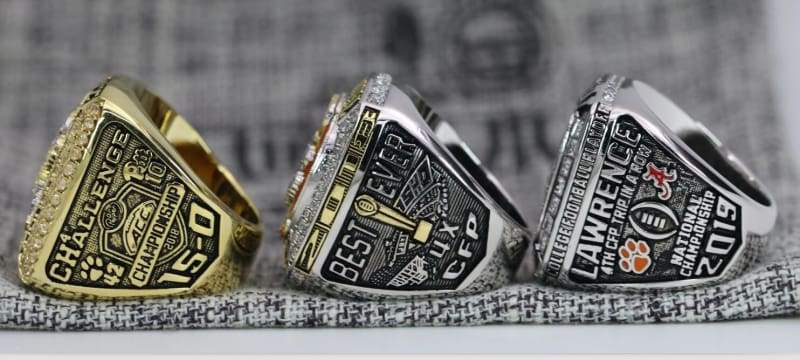 (2018) 3 Ring Set Clemson Tigers College Football National Championship Ring - Premium Series