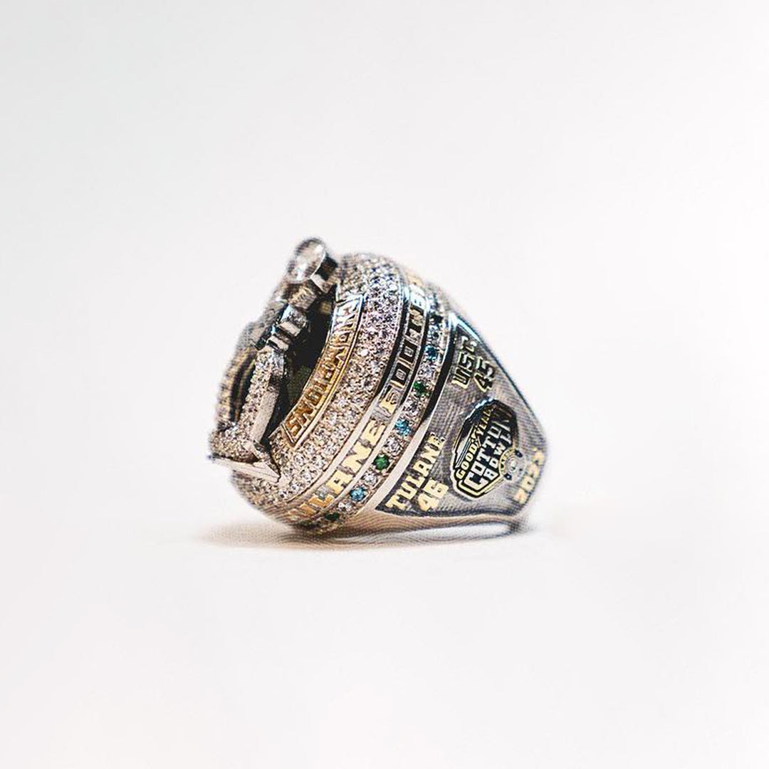 Tulane University Green Wave College Football Cotton Bowl Ring Official Version (2023)