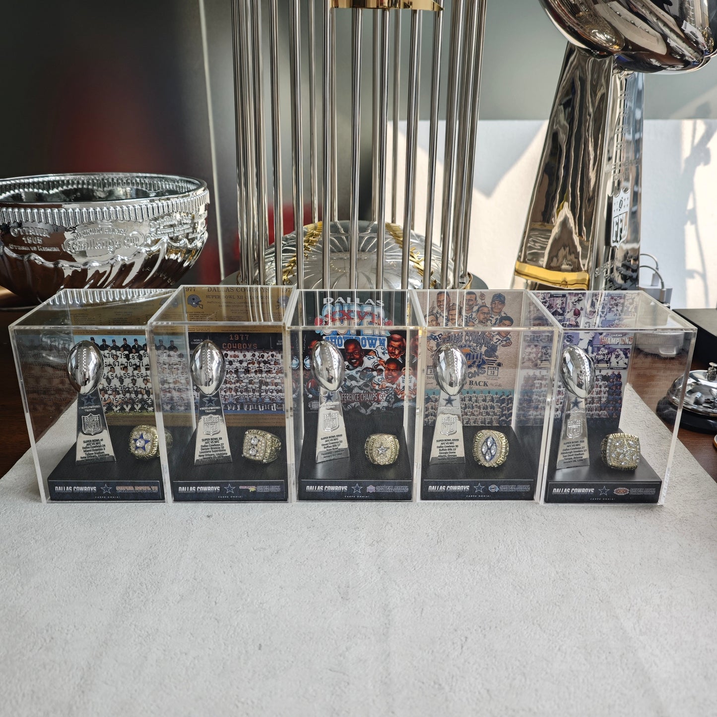 1972 Dallas Cowboys Super Bowl VI Championship Trophy Display Case
