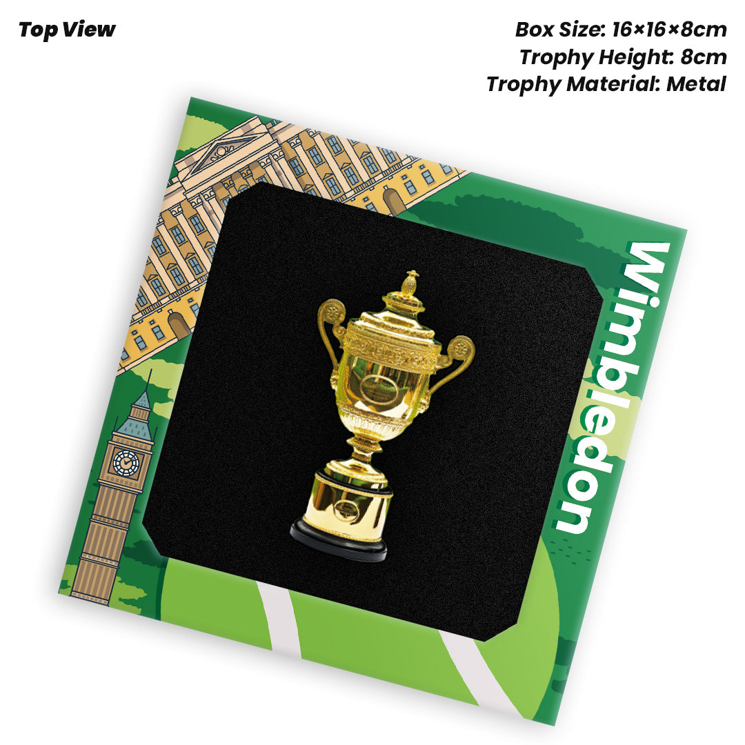 Tennis Trophy Box Men Grand Slam Set Metal Trophy 8cm