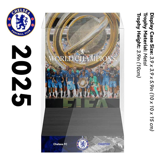 Chelsea 2025 FIFA Club World Cup Championship Trophy Display Case