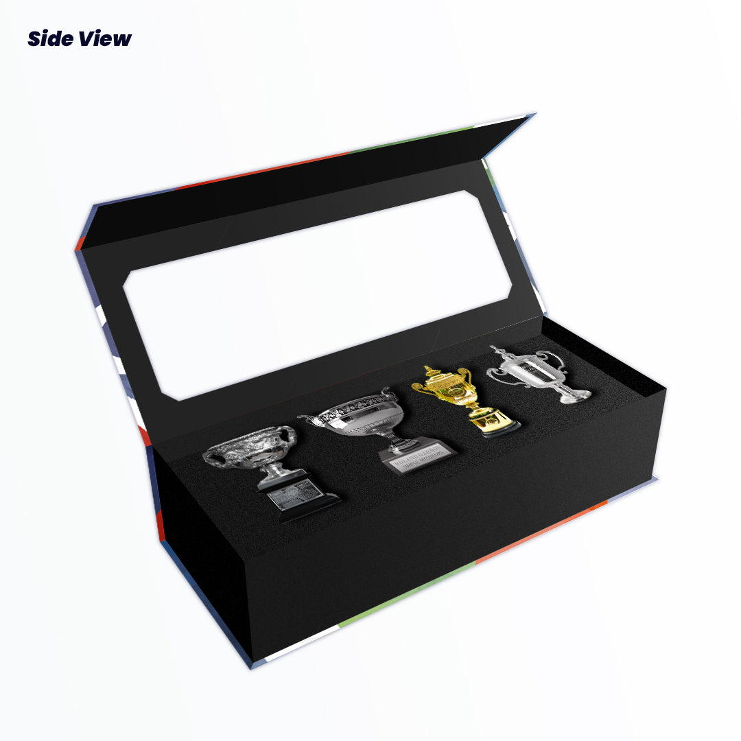 Tennis Trophy Box Men Grand Slam Set Metal Trophy 8cm