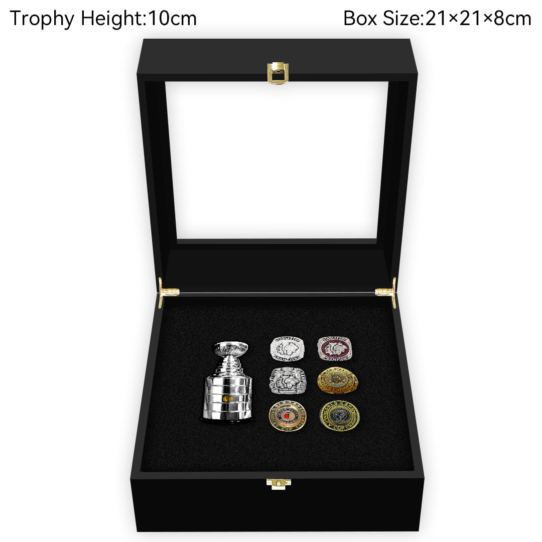 Chicago Blackhawks NHL Trophy And Ring Box