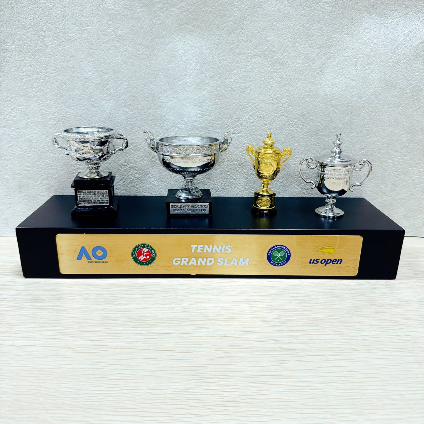Tennis Trophy Box Men Grand Slam Set Metal Trophy Case
