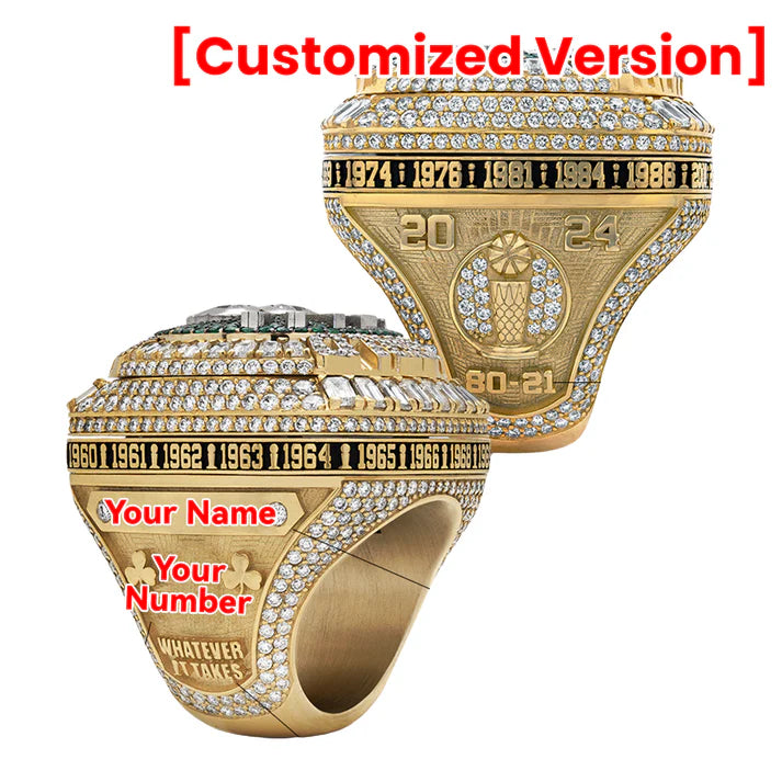 2024 Boston Celtic Championship Trophy NBA Ring