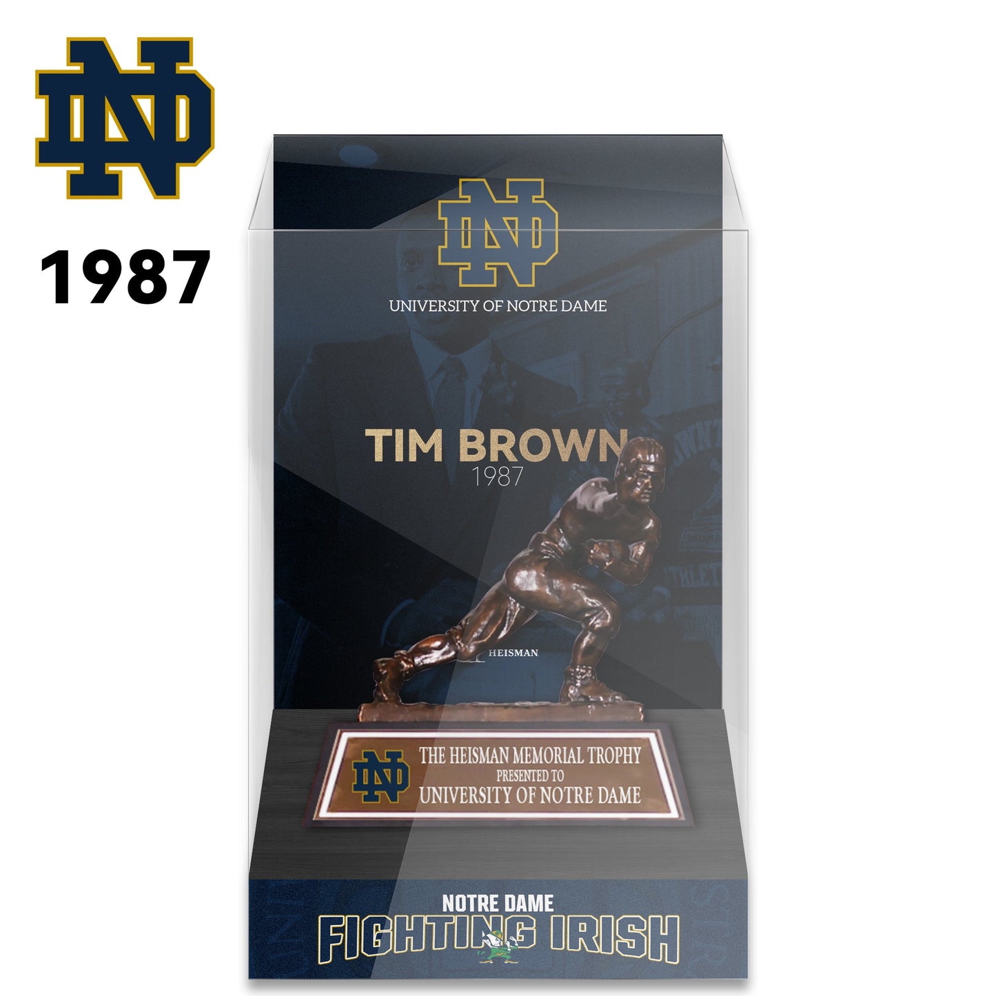 NCAA Heisman All Years 8cm Trophy Display Case