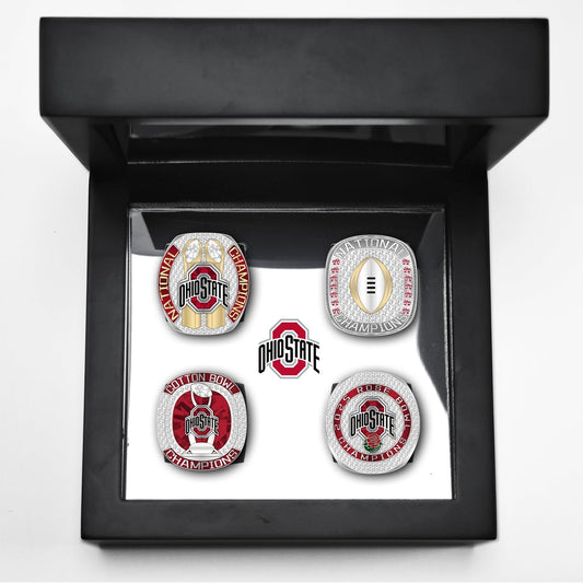 [Guesswork Version]Ohio State Buckeyes 4 Championship Rings Set