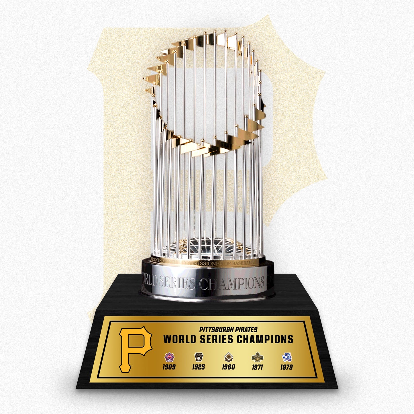 [MLB] Pittsburgh Pirates World Series Commissioner's Trophy 11.8"(30cm) With Wooden Base