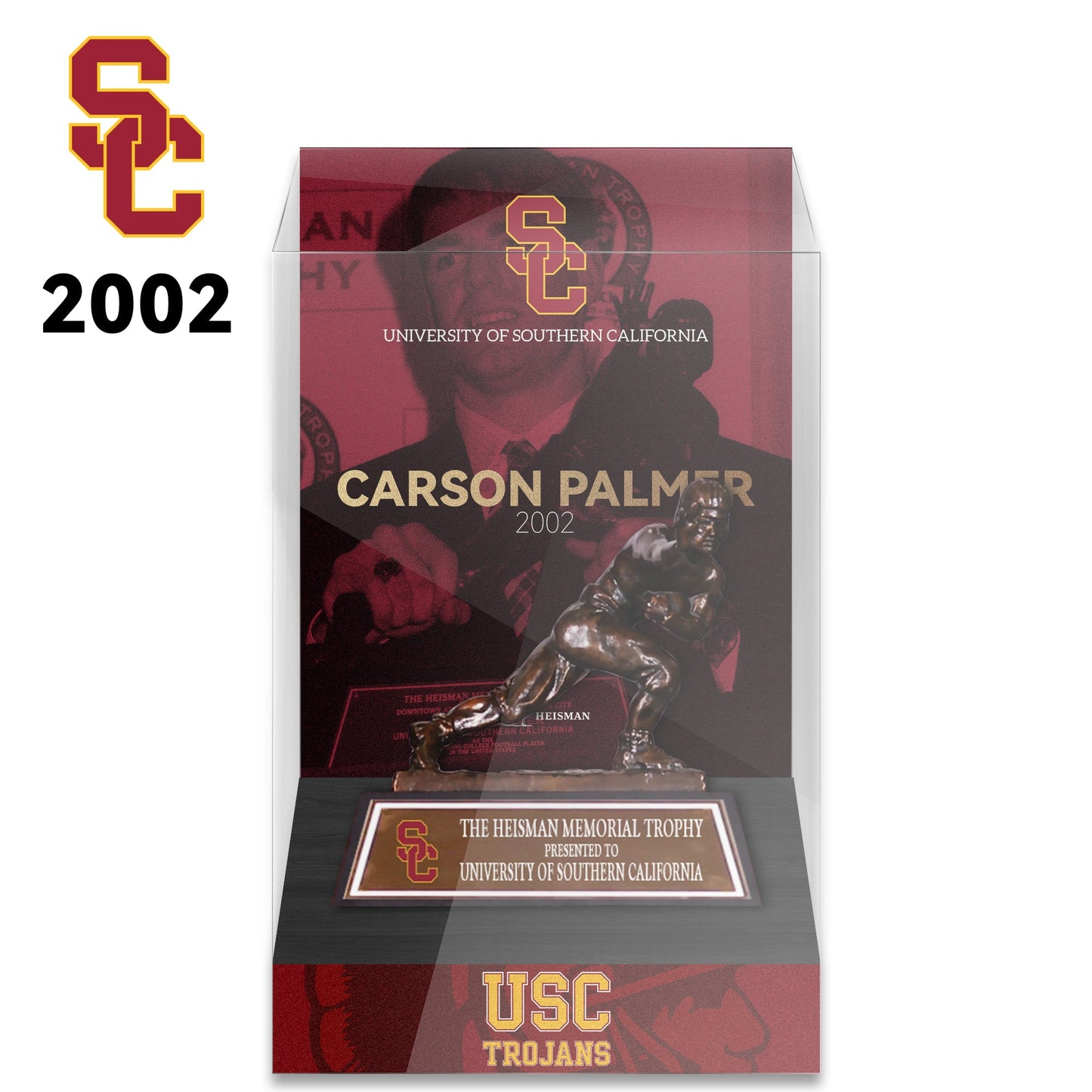 NCAA Heisman All Years 8cm Trophy Display Case