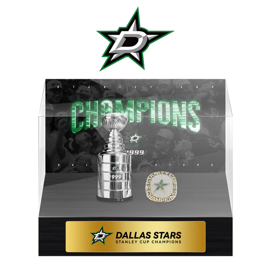 Dallas Stars NHL Trophy And Ring Display Case