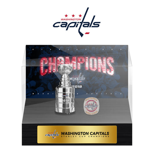 Washington Capitals NHL Trophy And Ring Display Case
