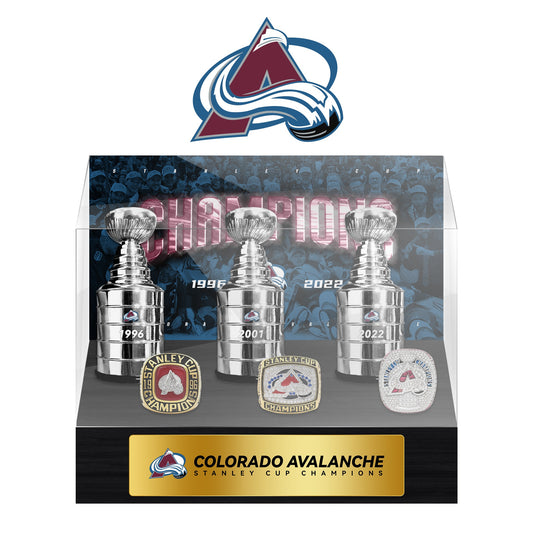 Colorado Avalanche NHL Trophy And Ring Display Case