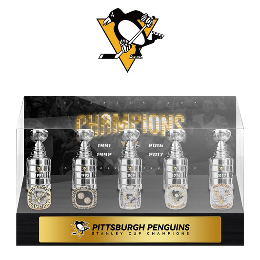 Pittsburgh Penguins NHL Trophy And Ring Display Case