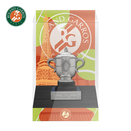 Roland Garros Tennis Trophy Suzanne Lenglen Cup Display Case