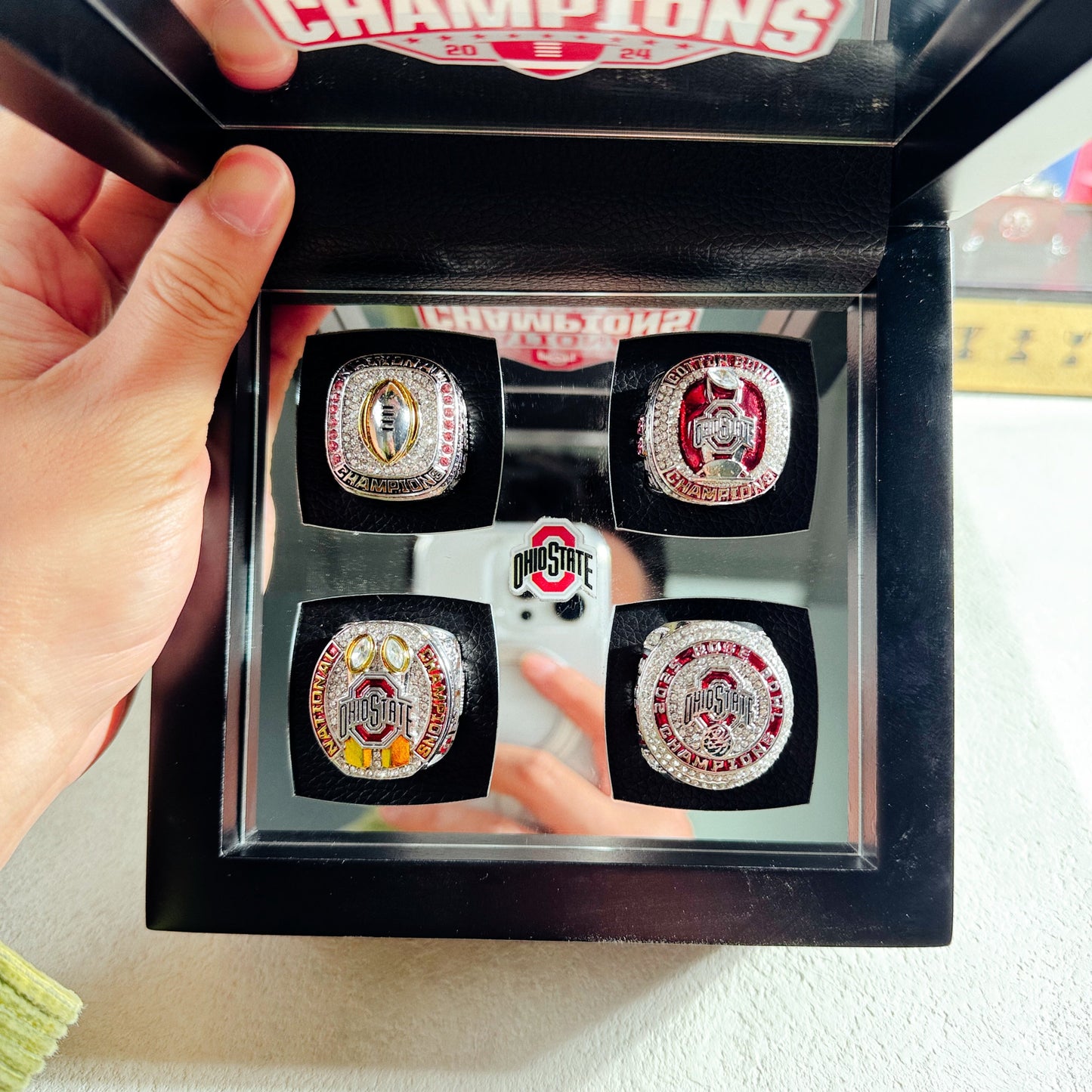 [Guesswork Version]Ohio State Buckeyes 4 Championship Rings Set
