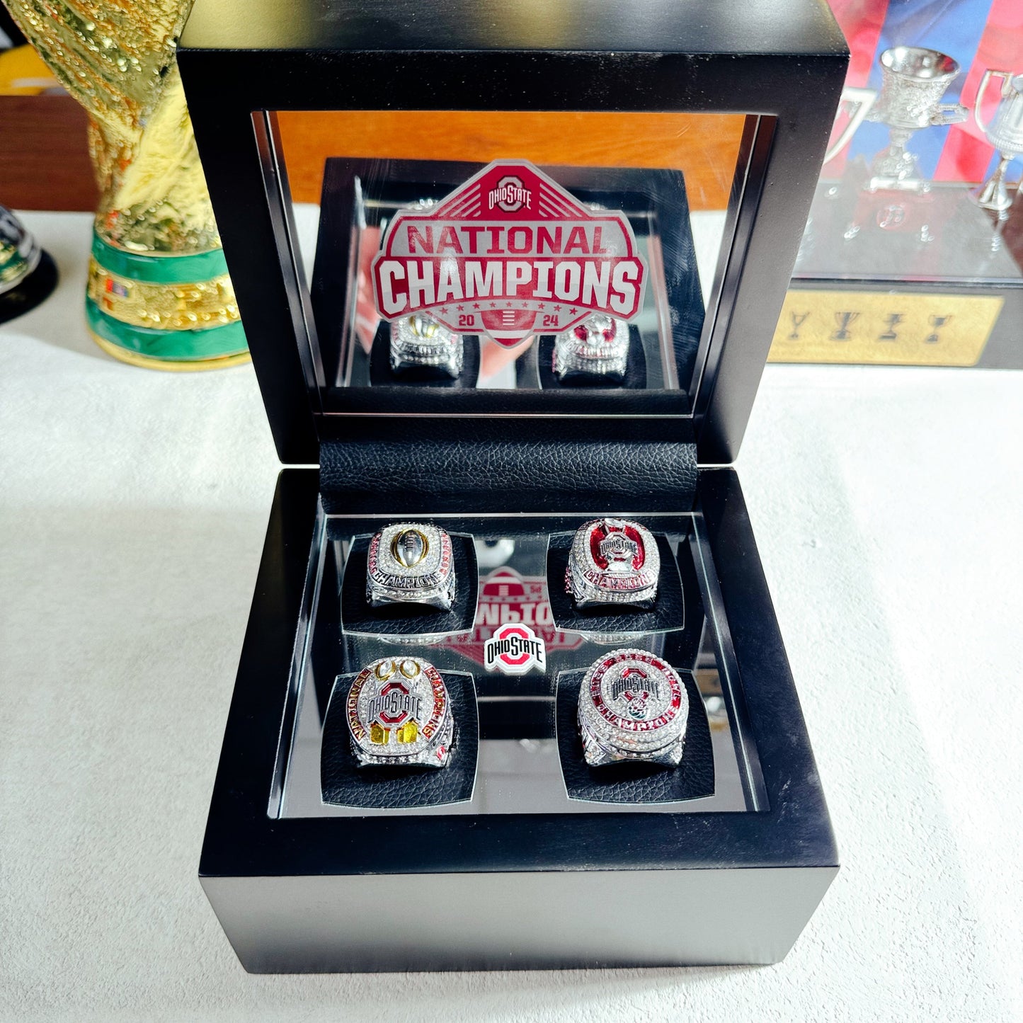 [Guesswork Version]Ohio State Buckeyes 4 Championship Rings Set