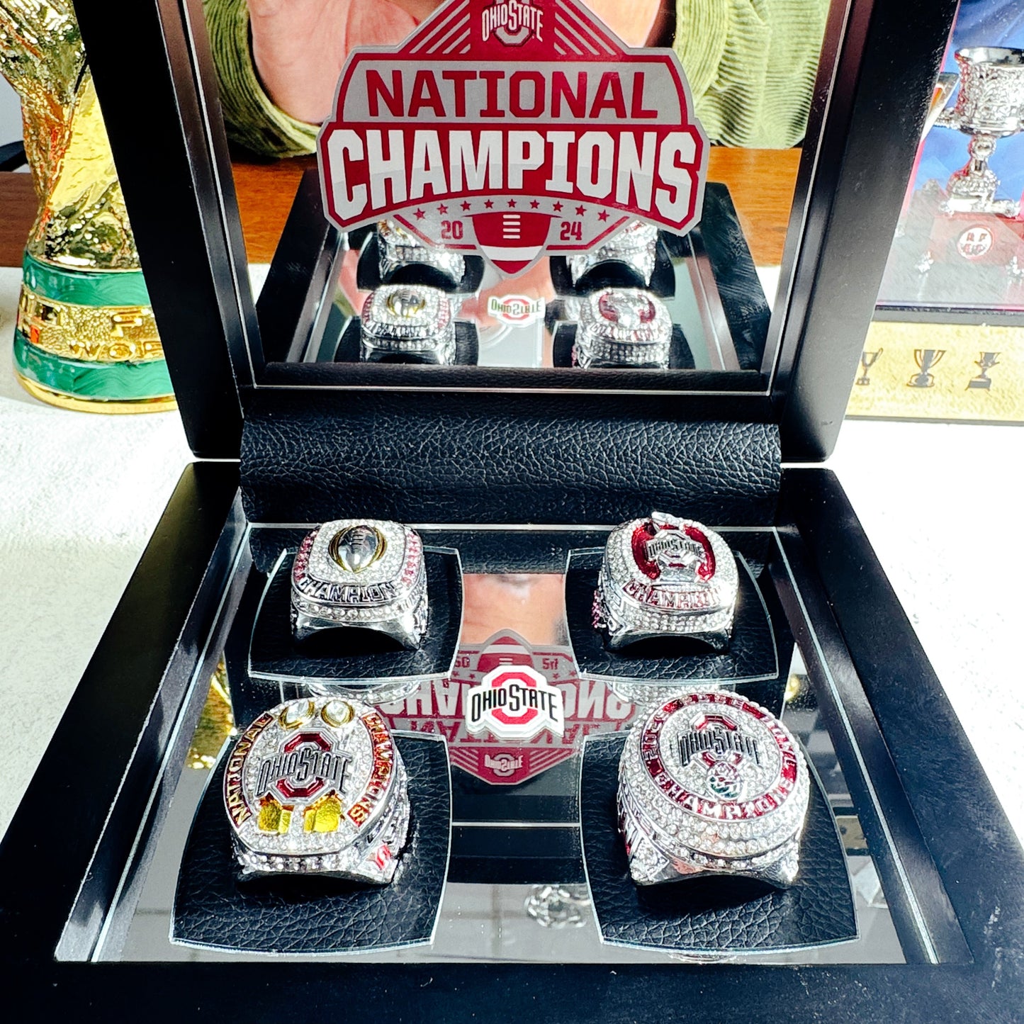 [Guesswork Version]Ohio State Buckeyes 4 Championship Rings Set