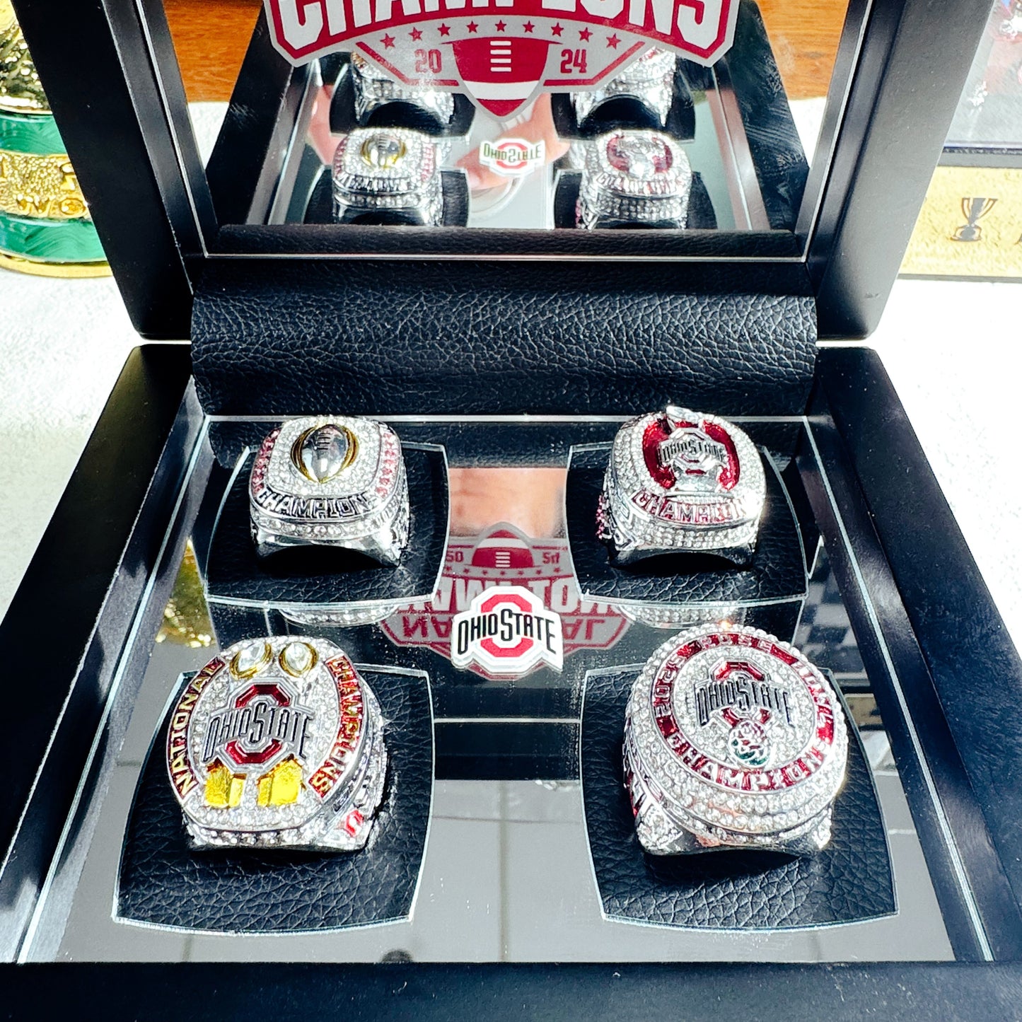 [Guesswork Version]Ohio State Buckeyes 4 Championship Rings Set