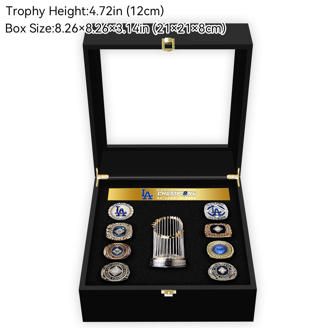 Los Angeles Dodgers MLB Trophy And Ring Box【Trophy and Rings Included】