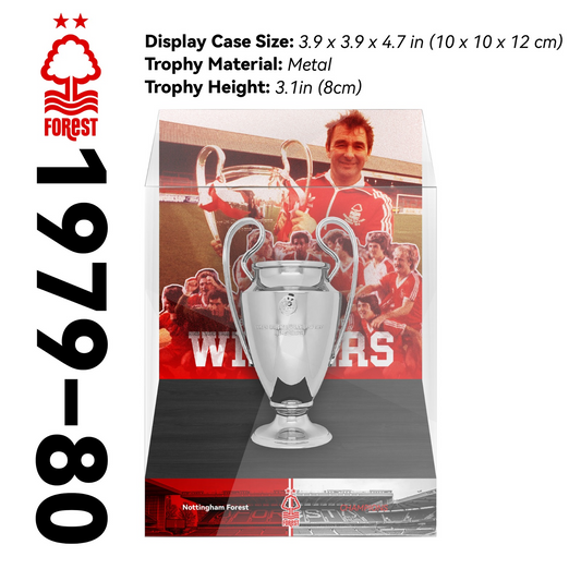 1979&1980 Nottingham Forest Champions League Trophy Display Case