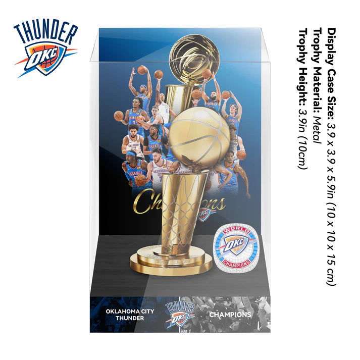 2025 Oklahoma City Thunder NBA Trophy Display Case Set