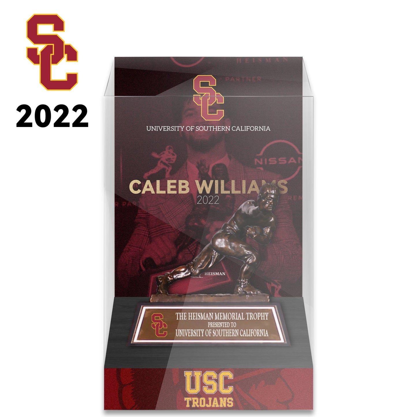 NCAA Heisman All Years 8cm Trophy Display Case