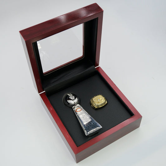 [Chicago Bears]  Trophy and Ring Set + Box NFL