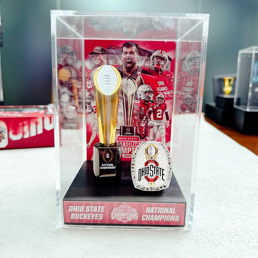 2025 Ohio State Buckeyes National Championship Trophy Display Case