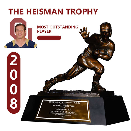 2008 Oklahoma Sooners Samuel Jacob Bradford NCAA Heisman Trophy