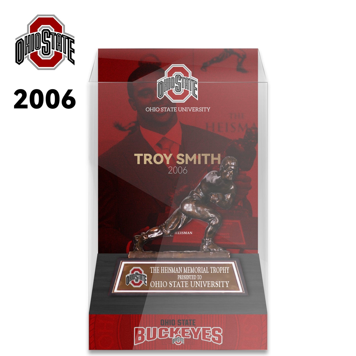 NCAA Heisman All Years 8cm Trophy Display Case