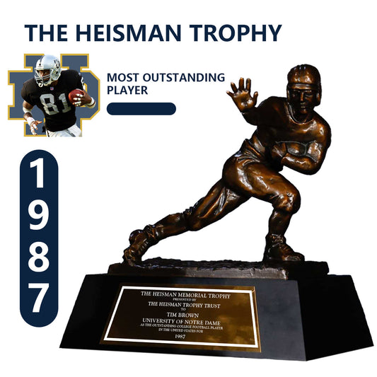 1987 Notre Dame Fighting Irish Timothy Donell Brown NCAA Heisman Trophy