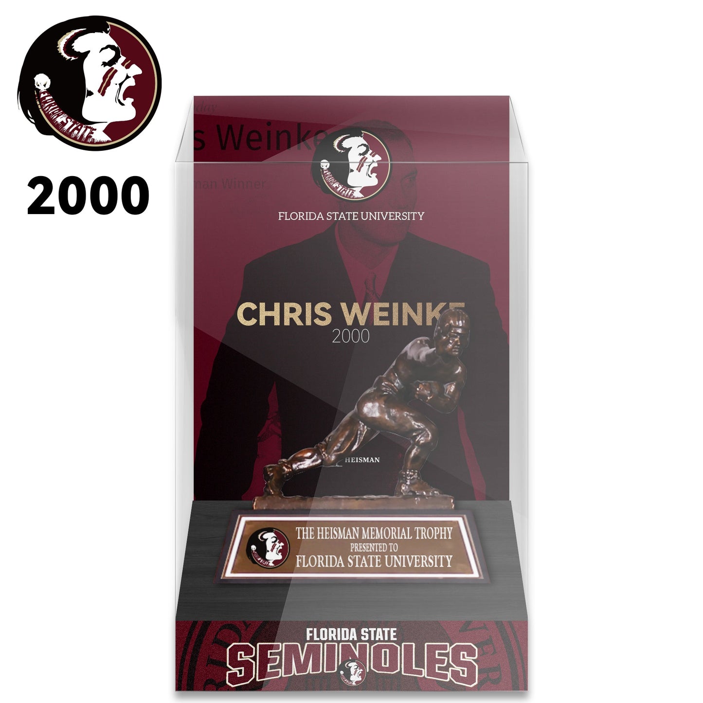 NCAA Heisman All Years 8cm Trophy Display Case