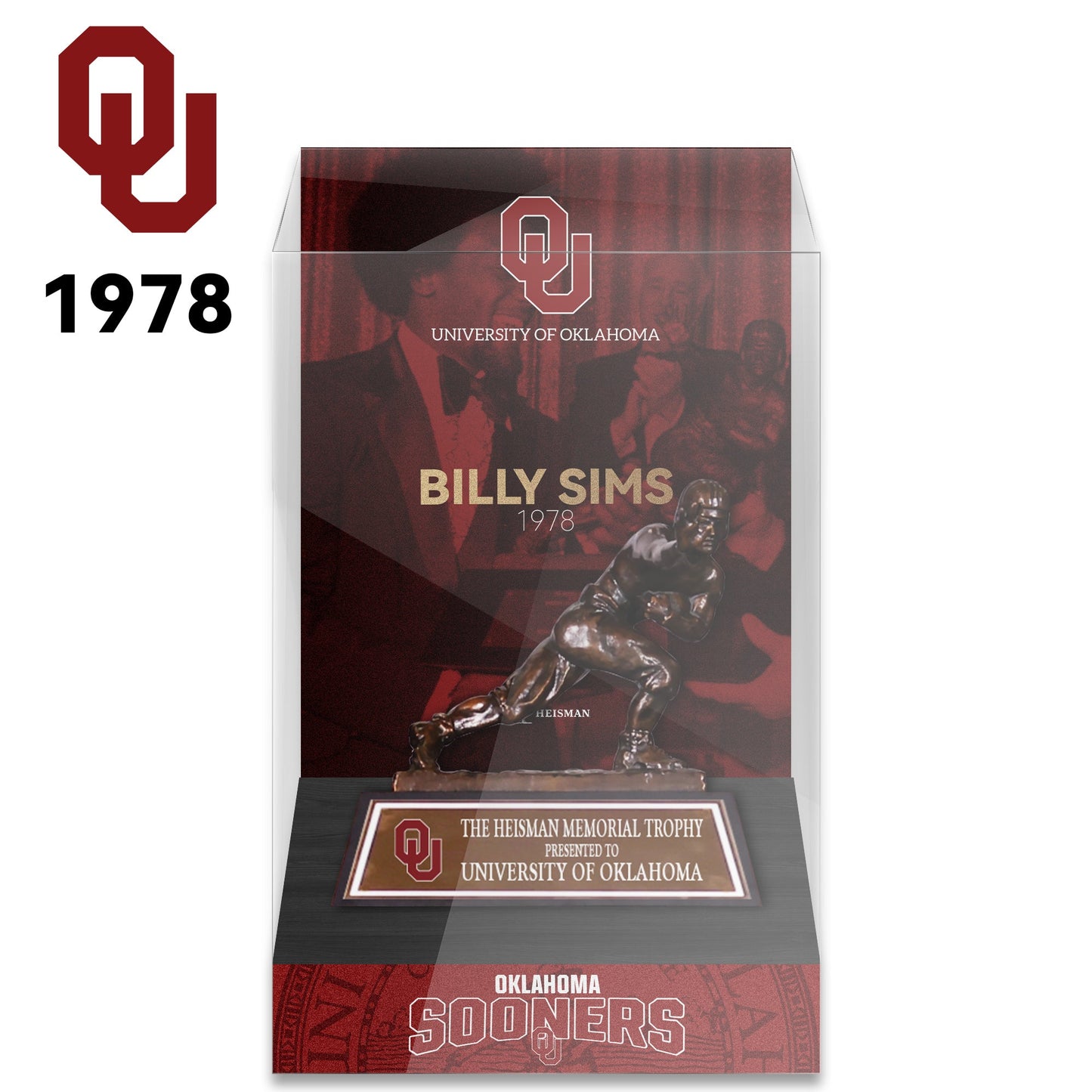 NCAA Heisman All Years 8cm Trophy Display Case