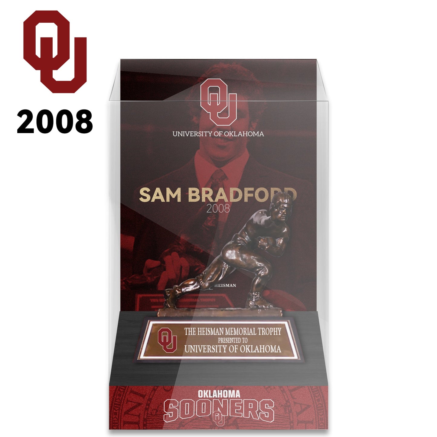 NCAA Heisman All Years 8cm Trophy Display Case