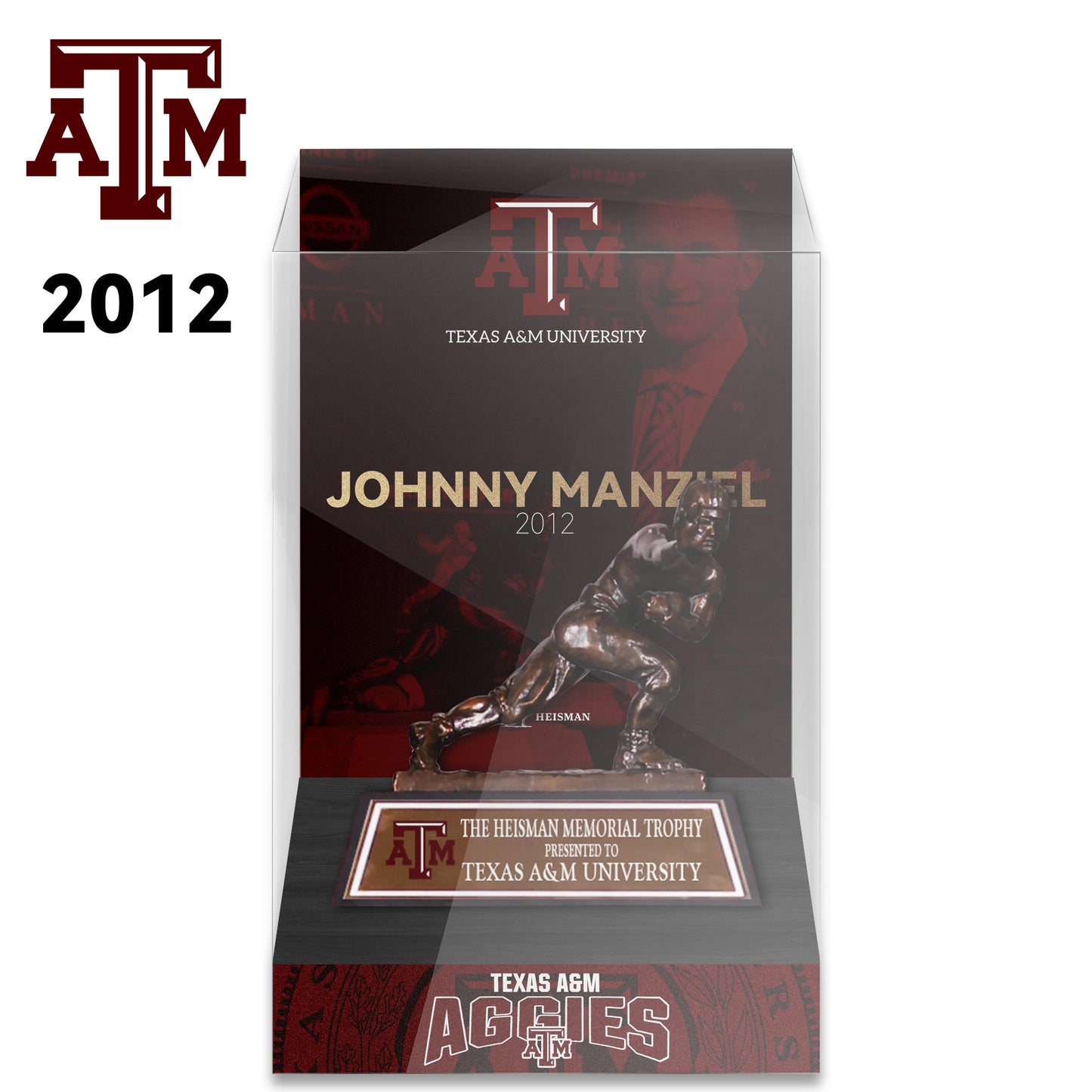 NCAA Heisman All Years 8cm Trophy Display Case