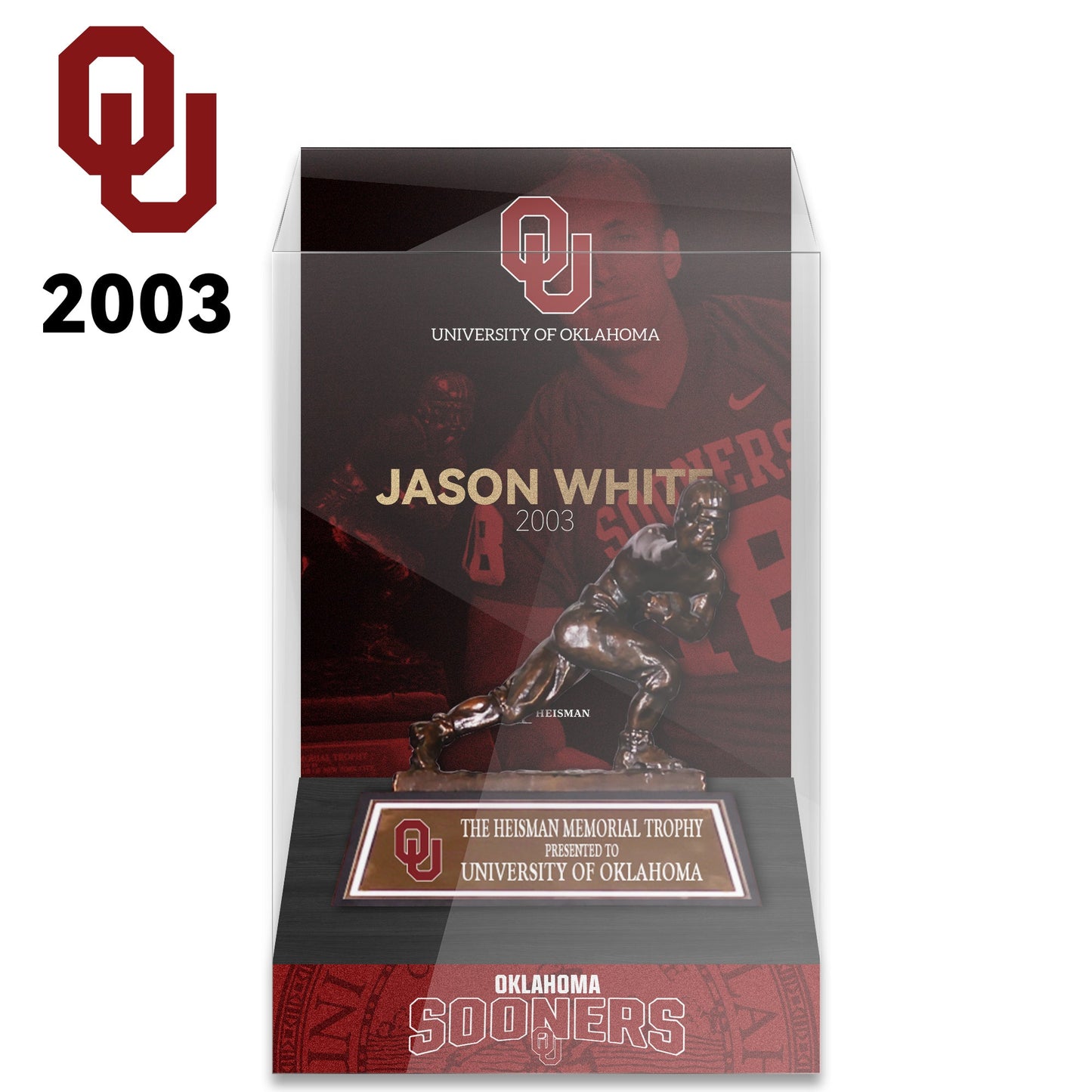 NCAA Heisman All Years 8cm Trophy Display Case